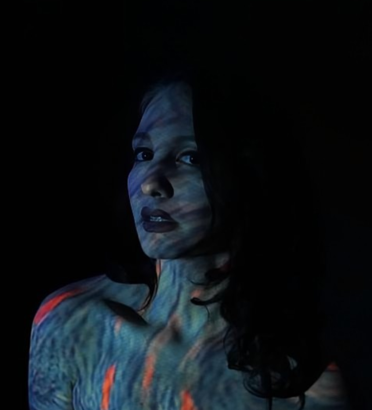 Artistic — dark portrait with light painting